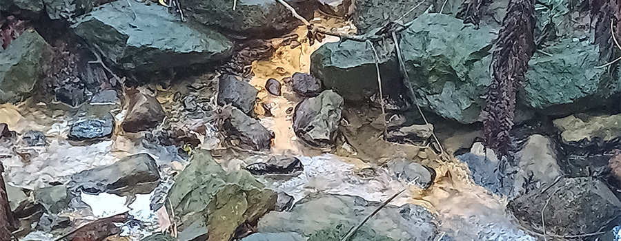 Image of iron oxidisation on rocks