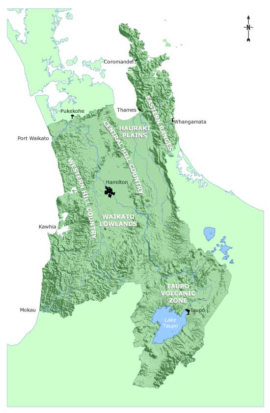 Image of a map that shows land and soil issues