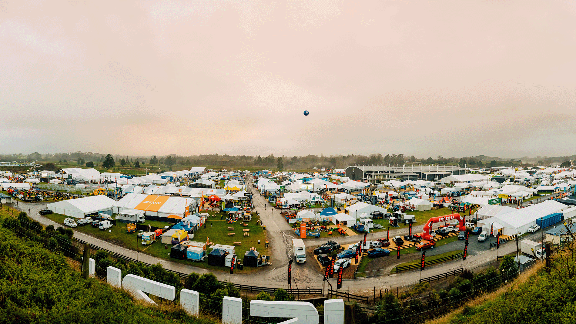 Image - National Fieldays - panorama of site at Mystery Creek