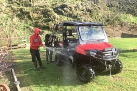 Cleaning a vehicle following a day’s trapping